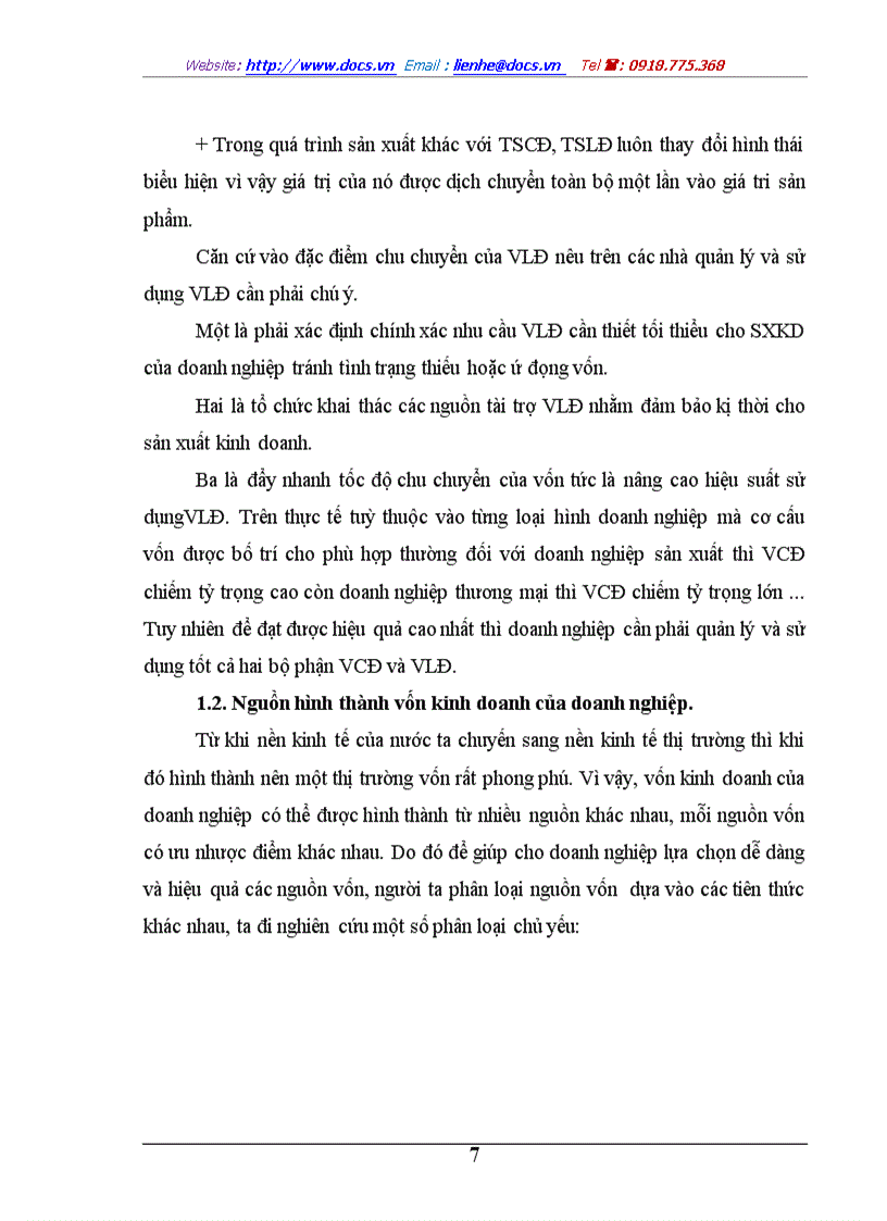 image for page Thực trạng về vốn và hiệu quả sử dụng vốn sản xuất kinh doanh của xí nghiệp quốc anh