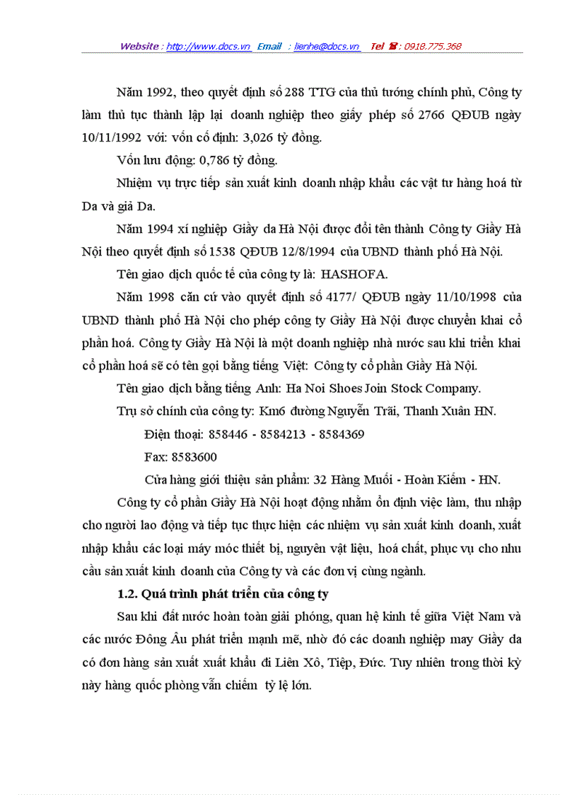 image for page Một số giả pháp nhằm nâng cao hiệu quả sản xuât kinh doanh ở Công ty Cổ phần giầy Hà Nội