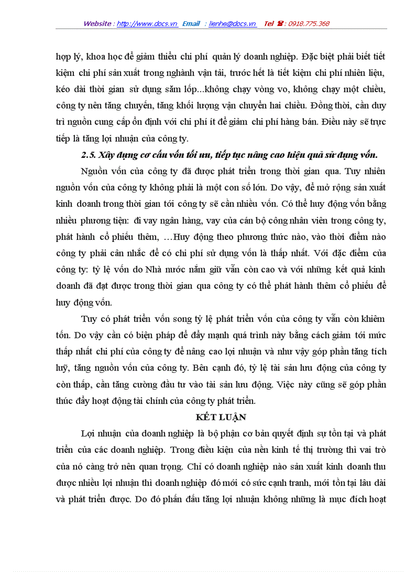 image for page Một số biện pháp chủ yếu nhằm nâng cao lợi nhuận ở Công ty Vận tải ô tô số 2
