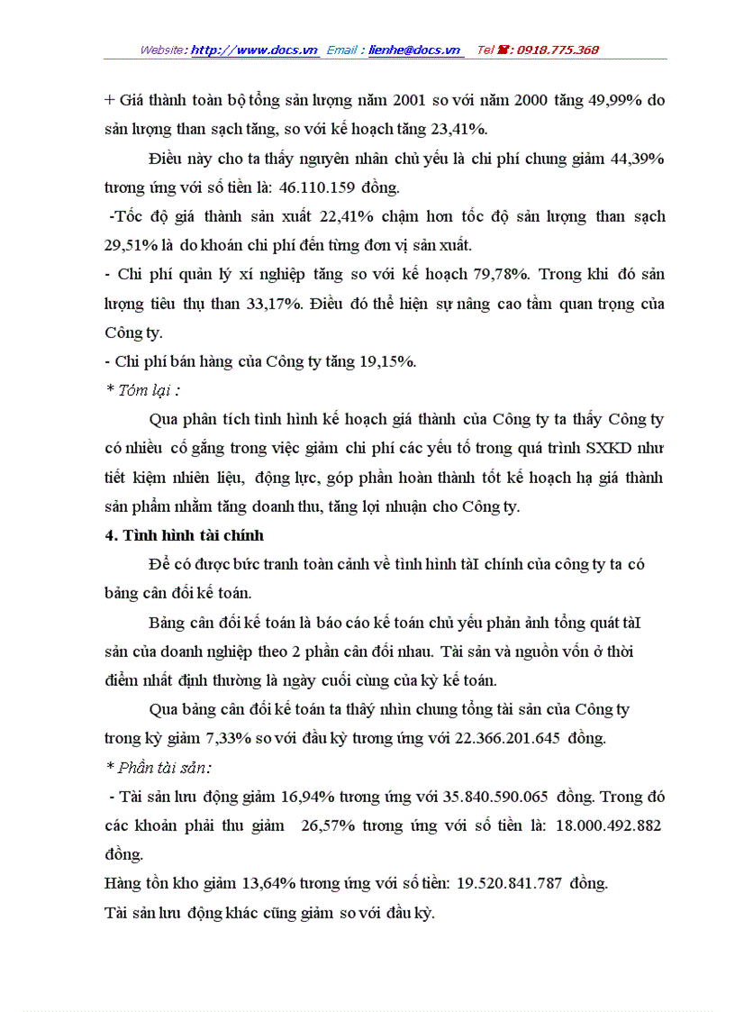 image for page Phân tích hiệu quả sản xuất kinh doanh và một số biện pháp nâng cao hiệu quả sản xuất kinh doanh của Công ty Tuyển than Cửa Ông