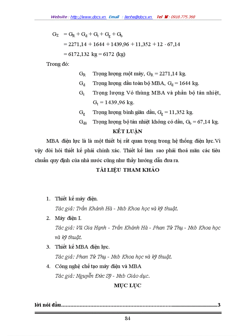 image for page Tính toán cuối cùng hệ thống mạch từ và tính toán tham số không tải của MBA
