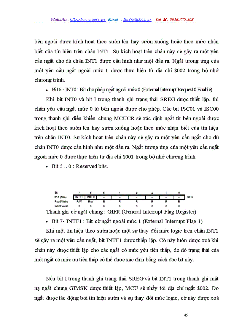 image for page Việc tìm hiểu cấu trúc và đặc tính của vi mạch điều khiển AT90S8535