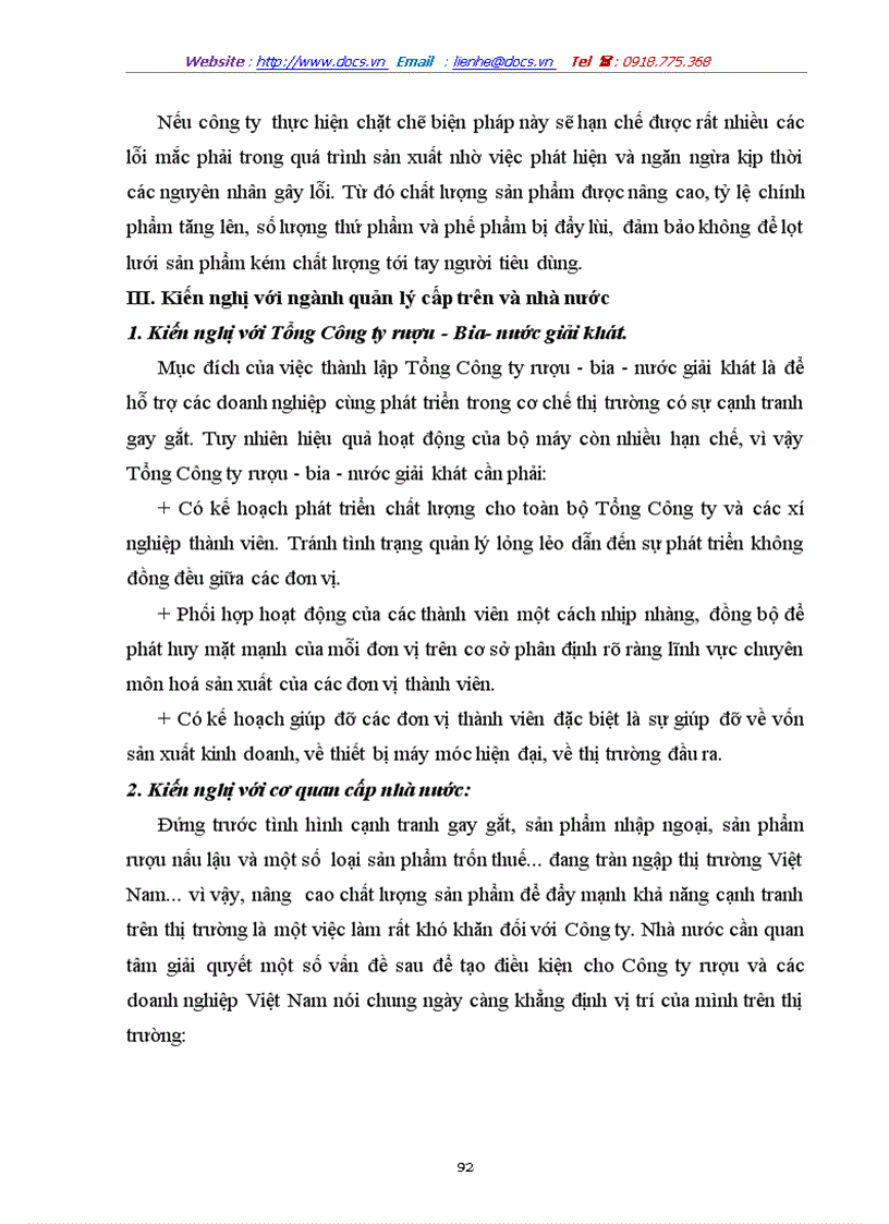 image for page Một số biện pháp nhằm nâng cao chất lượng sản phẩm ở Công ty rượu Hà Nội