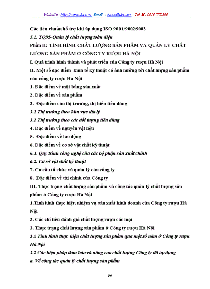 image for page Một số biện pháp nhằm nâng cao chất lượng sản phẩm ở Công ty rượu Hà Nội