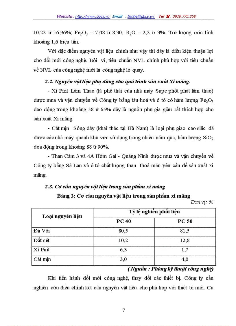 image for page Thực trạng và những biện pháp nâng cao hiệu quả đổi mới công nghệ tại Công ty xi măng Kiện Khê