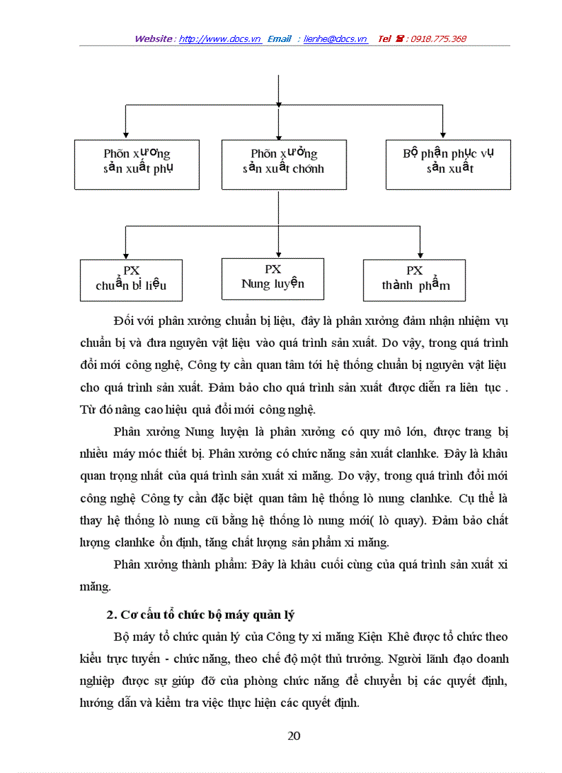 image for page Thực trạng và những biện pháp nâng cao hiệu quả đổi mới công nghệ tại Công ty xi măng Kiện Khê