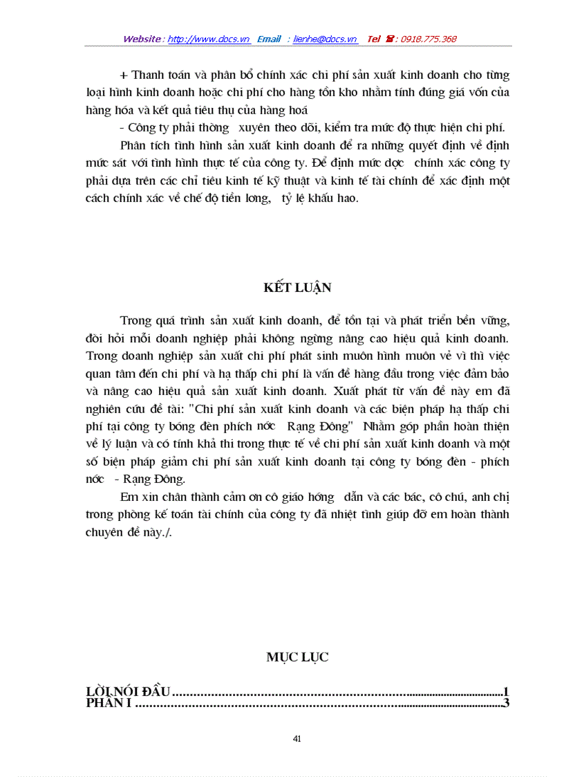 image for page Chi phí sản xuất điều kiện và các giải pháp hạ thấp chi phí sản xuất kinh doanh tại Công ty Bóng đèn Phích nước Rạng Đông