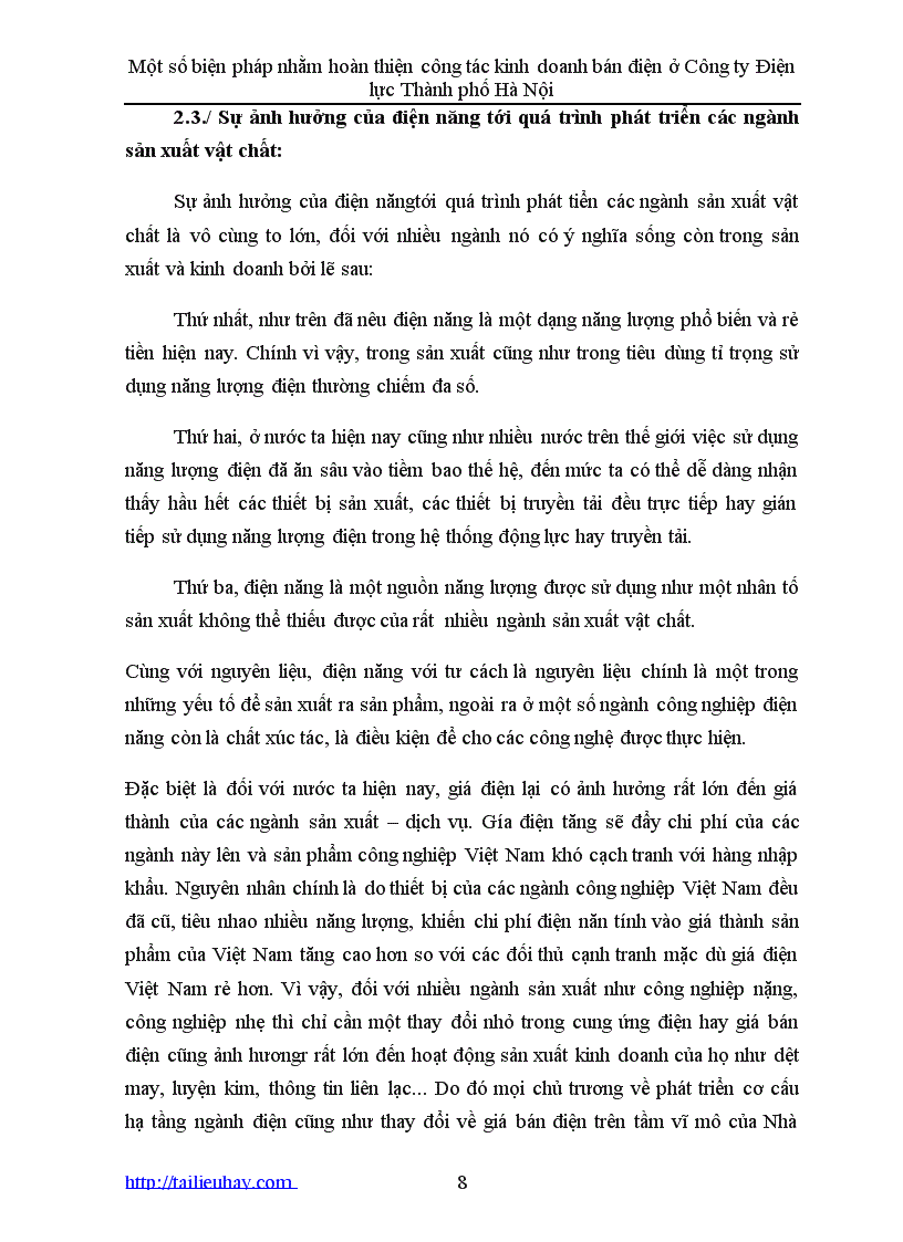 image for page Một số biện pháp nhằm hoàn thiện công tác kinh doanh bán điện ở Công ty Điện lực Thành phố Hà Nội