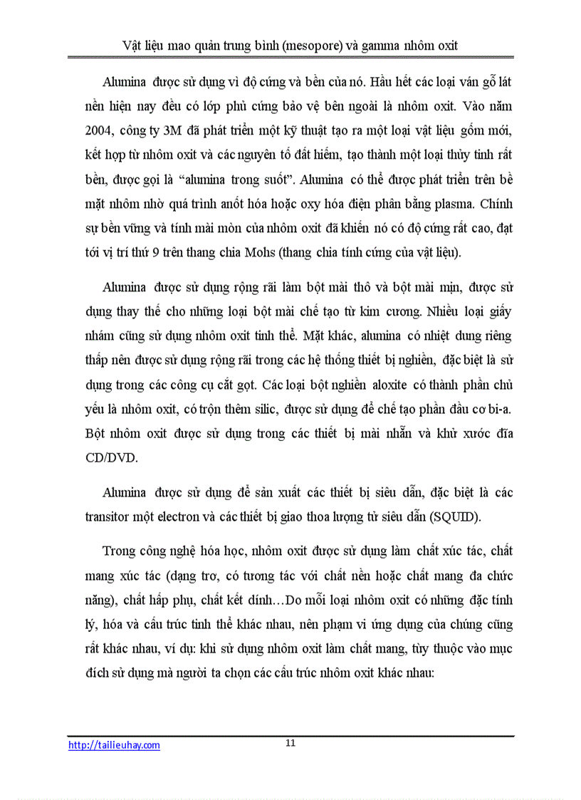 image for page Vật liệu mao quản trung bình mesopore và gamma nhôm oxit