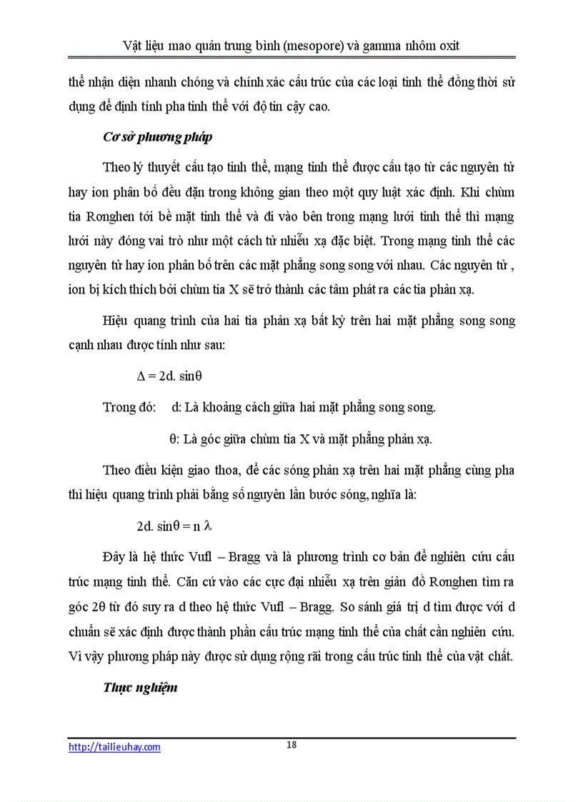 image for page Vật liệu mao quản trung bình mesopore và gamma nhôm oxit