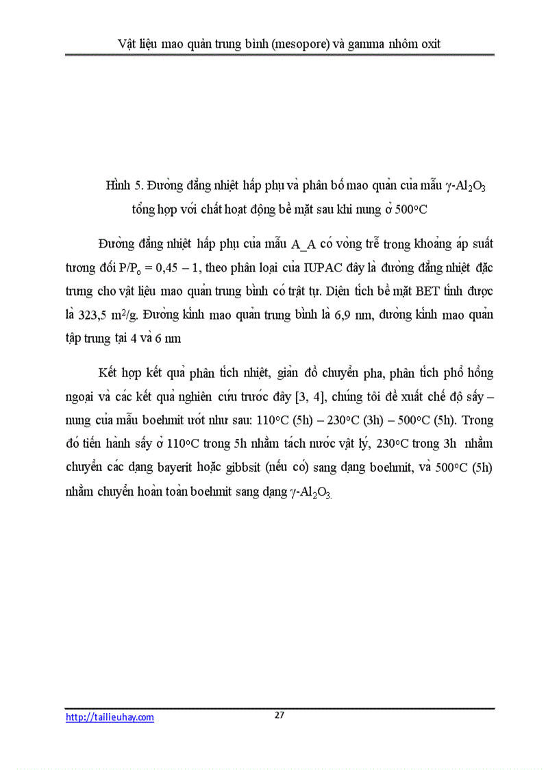 image for page Vật liệu mao quản trung bình mesopore và gamma nhôm oxit
