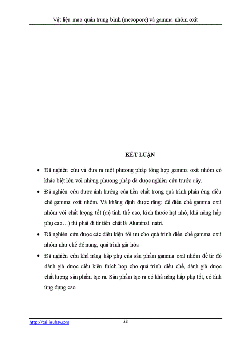 image for page Vật liệu mao quản trung bình mesopore và gamma nhôm oxit