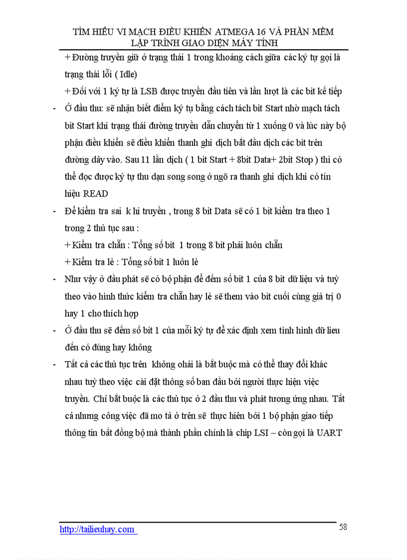 image for page Tìm hiểu vi mạch điều khiển atmega 16 và phần mềm lập trình giao diện máy tính