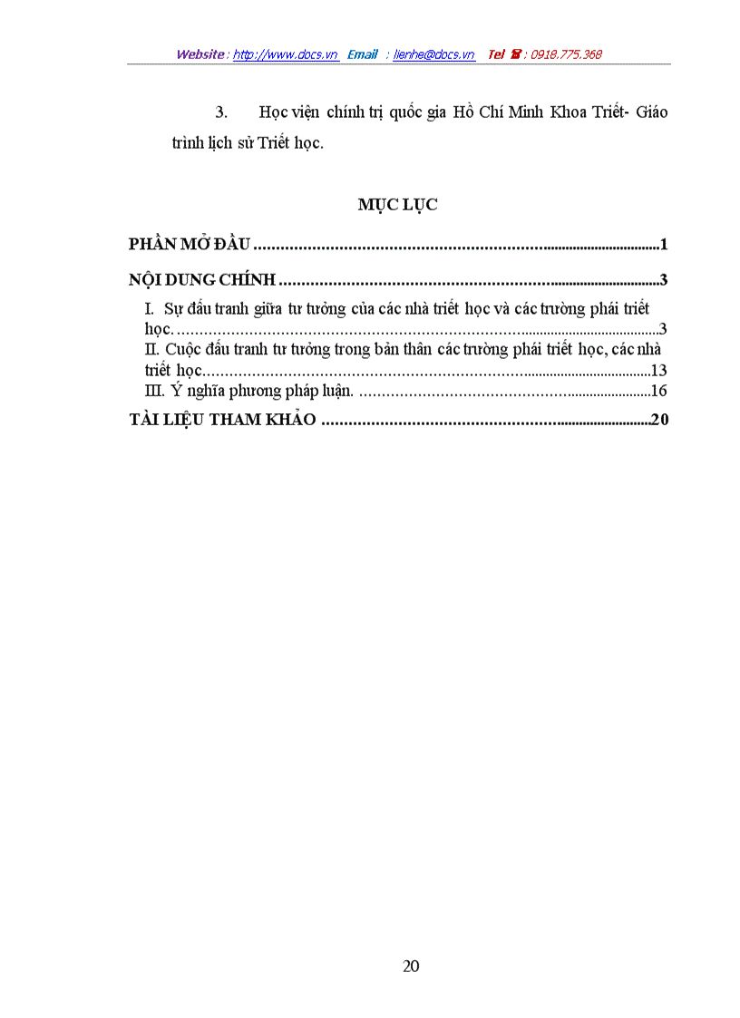 image for page Sự đấu tranh giữa tư tưởng của các nhà triết học và các trường phái triết học