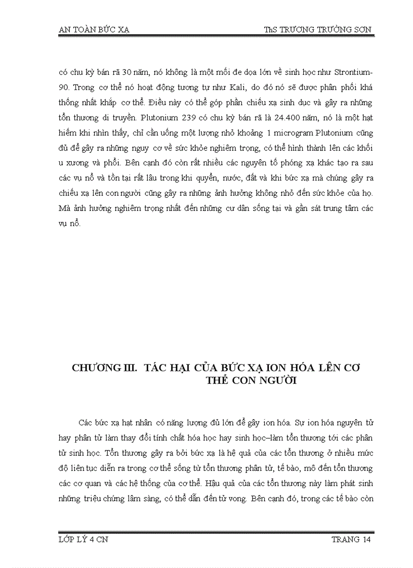 image for page Ảnh hưởng của bức xạ ion hóa lên cơ thể con người