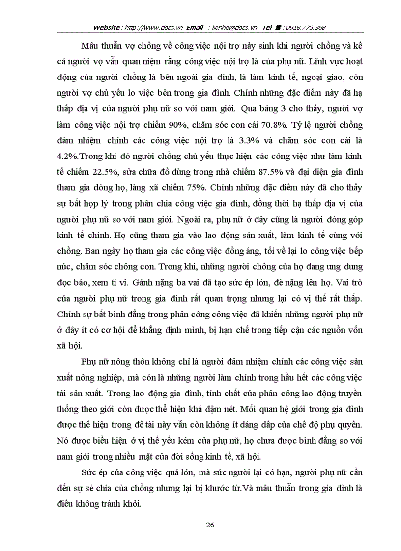 image for page Thực trạng Mâu thuẫn vợ chồng trong gia đỡnh ở nụng thụn hiện nay và những nhõn tố ảnh hưởng Qua nghiên cứu trường hợp tại xó Lộc Hũa thành phố Nam