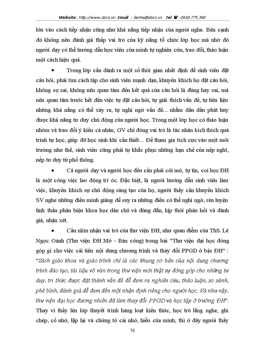 image for page Phản ứng của sinh viên trường ĐH KHXH NV đối với việc áp dụng phương pháp giảng dạy tích cực trong nhà trường hiện nay