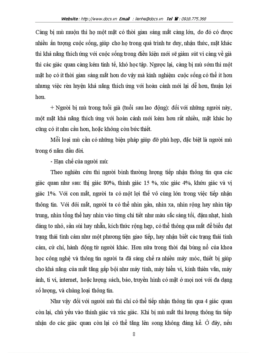 image for page Công tác xã hội với nhóm trẻ khiếm thị Nghiên cứu tại tỉnh hội người mù Hà Tây