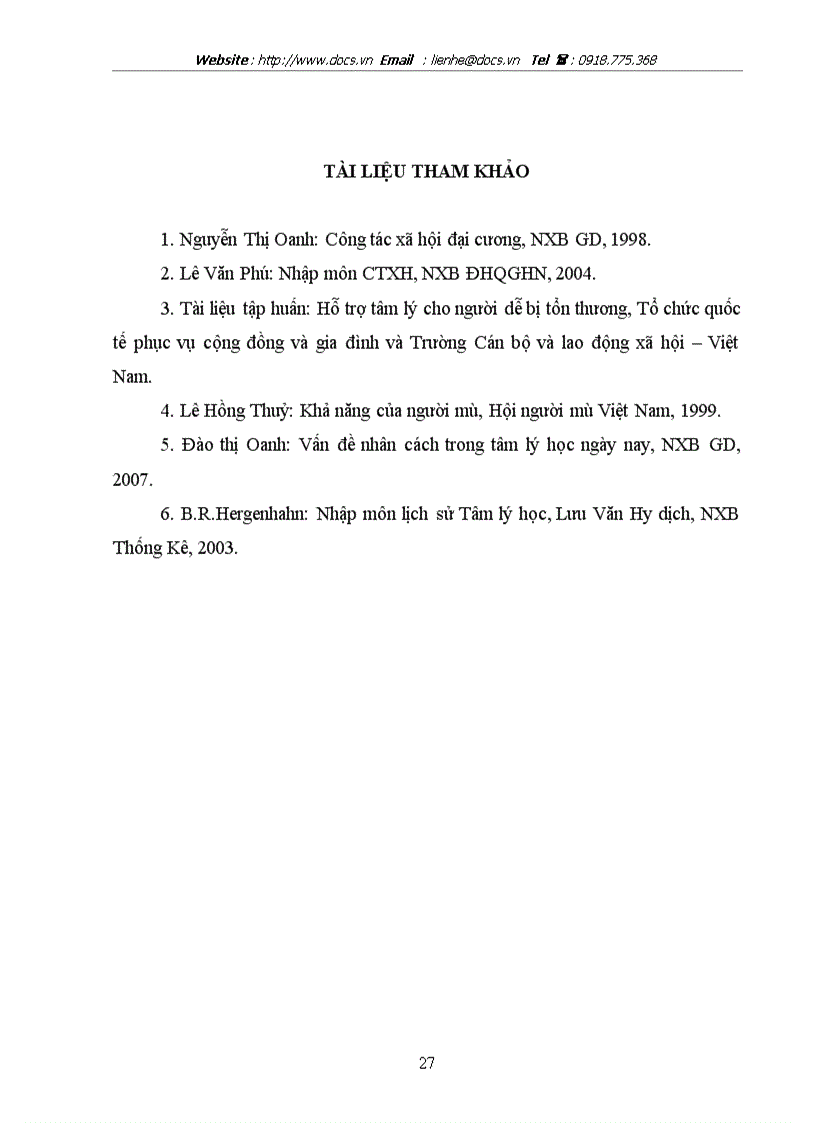 image for page Công tác xã hội với nhóm trẻ khiếm thị Nghiên cứu tại tỉnh hội người mù Hà Tây