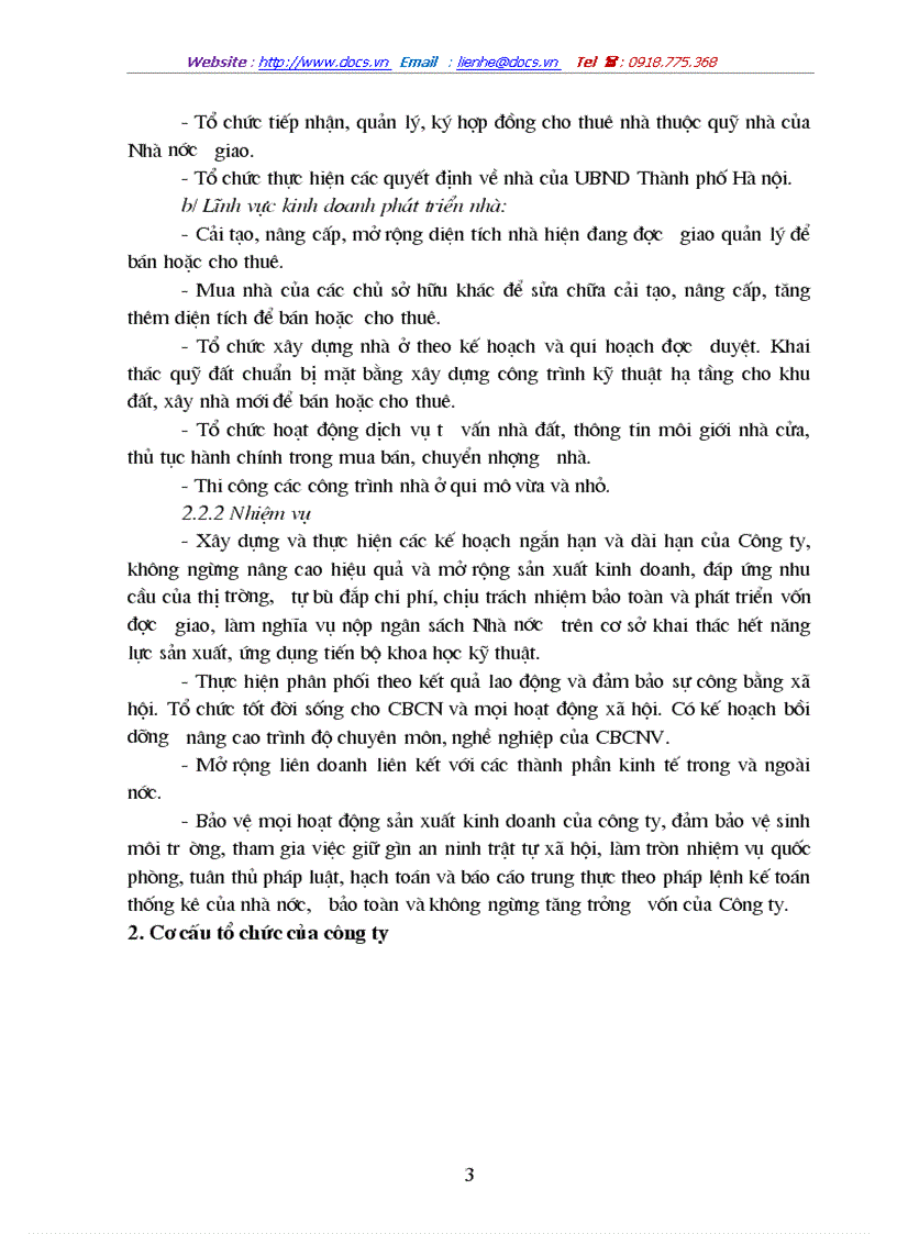 Một số giải pháp nhằm hoàn thiện cơ cấu tổ chức bộ máy quản trị của Công ty Kinh Doanh Nhà Số 3