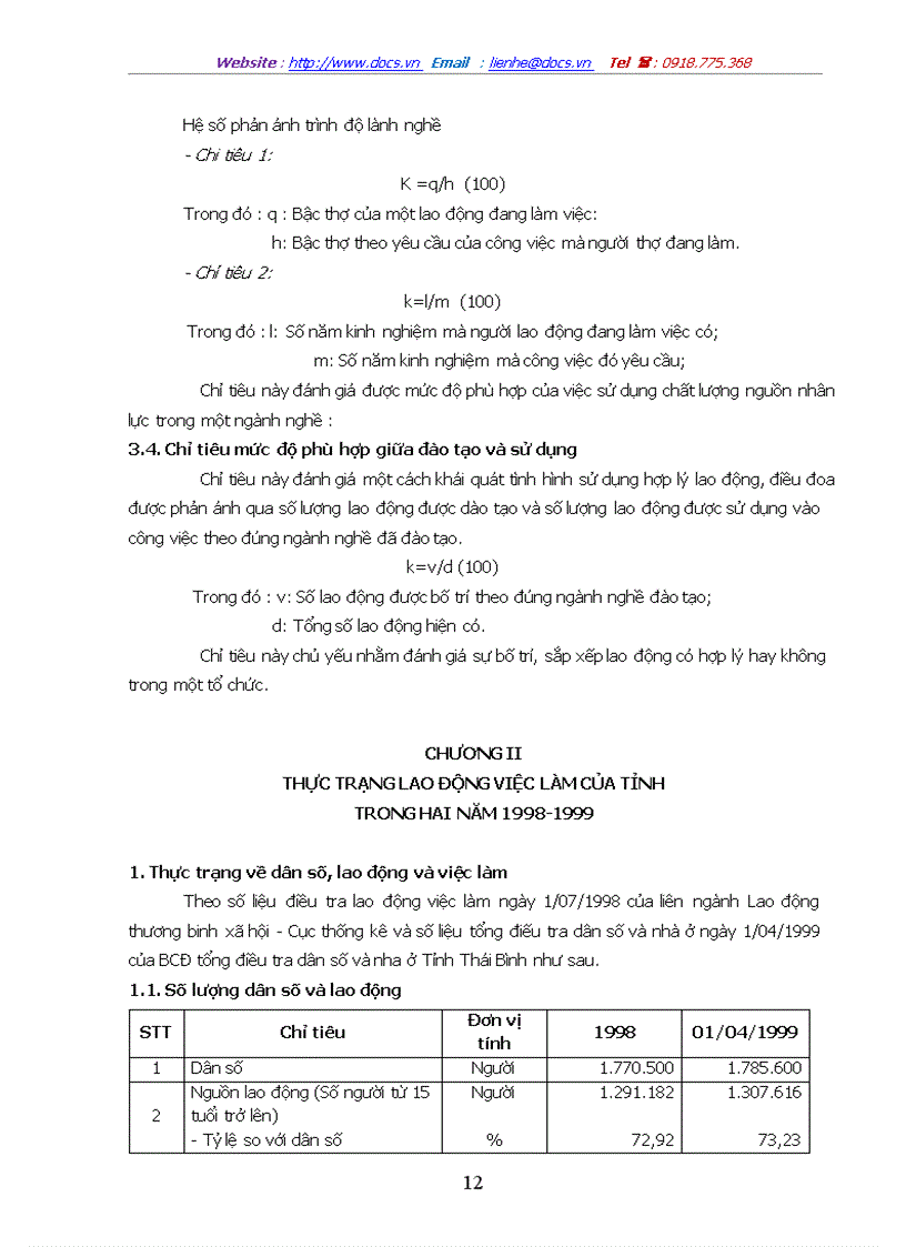 image for page Thực trạng về lao động việc làm và vấn đề giải quyết việc làm ở tỉnh Thái Bình