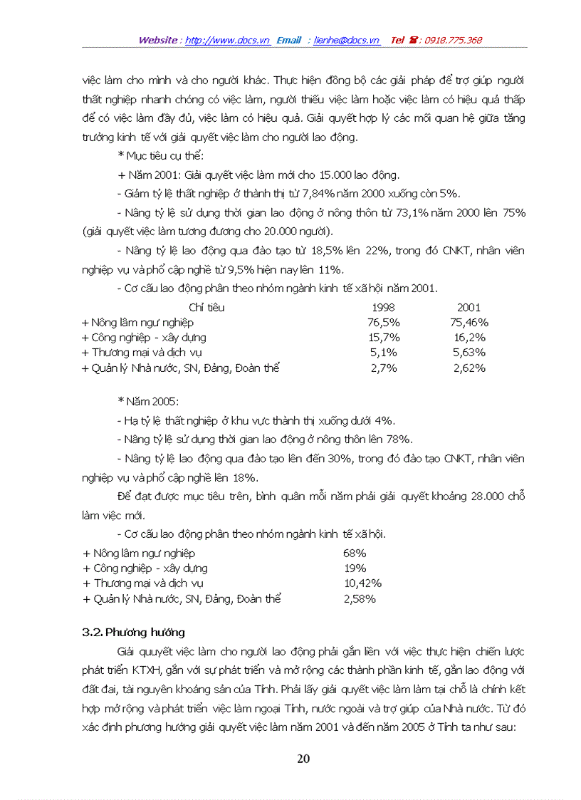 image for page Thực trạng về lao động việc làm và vấn đề giải quyết việc làm ở tỉnh Thái Bình