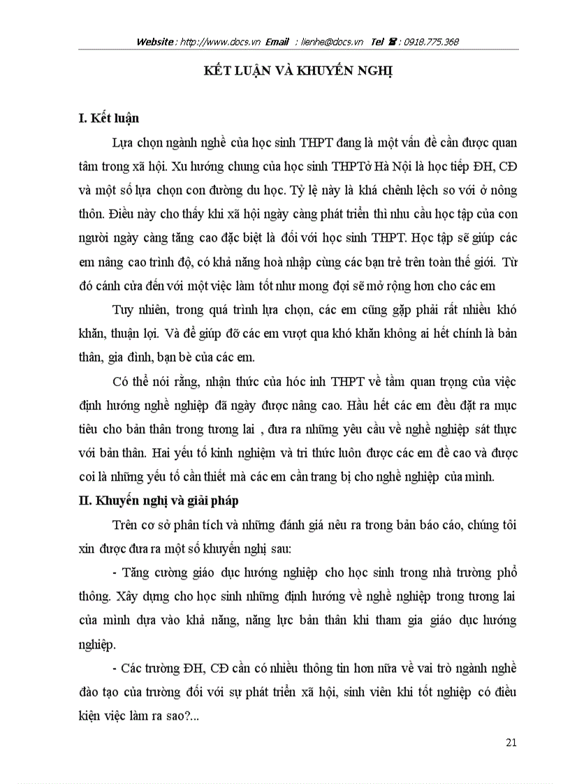 image for page Định hướng nghề nghiệp của học sinh Trung học phổ thông Khảo sát một số trường trên địa bàn Hà Nội