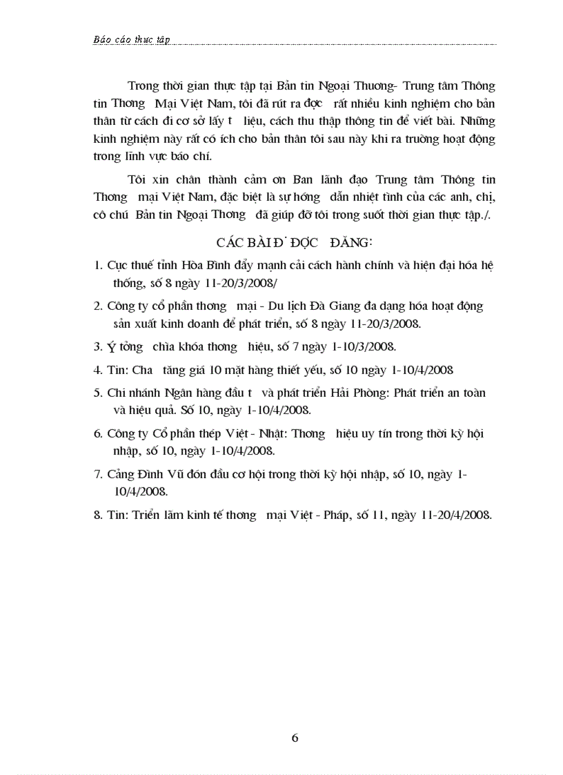 image for page Báo cáo thực tập tại trung tâm thông tin thương mại việt nam