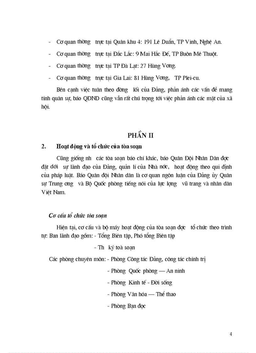 image for page Hoạt động và tổ chức của tòa soạn báo Quân đội nhân dân