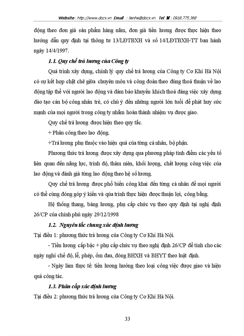 image for page Một số biện pháp nhằm tăng cường công tác quản lý tiền lương tại Công ty Cơ Khí Hà Nội