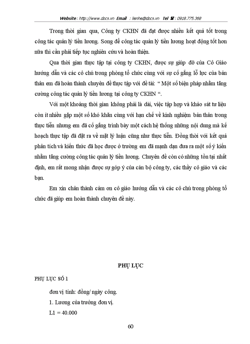 image for page Một số biện pháp nhằm tăng cường công tác quản lý tiền lương tại Công ty Cơ Khí Hà Nội