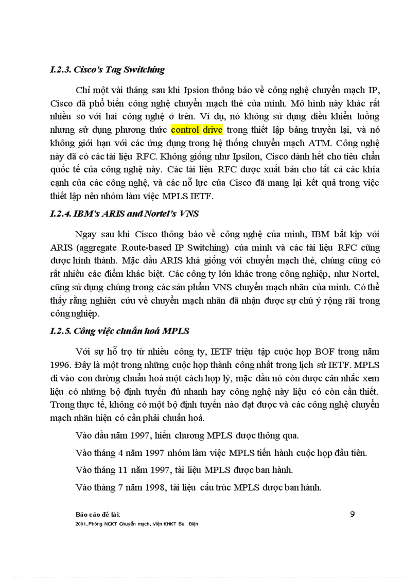image for page Nghiên cứu công nghệ chuyển mạch nhãn mpls và đề xuất các kiến nghị áp dụng công nghệ mpls trong mạng thế hệ mới ngn của tổng công ty bcvt việt nam