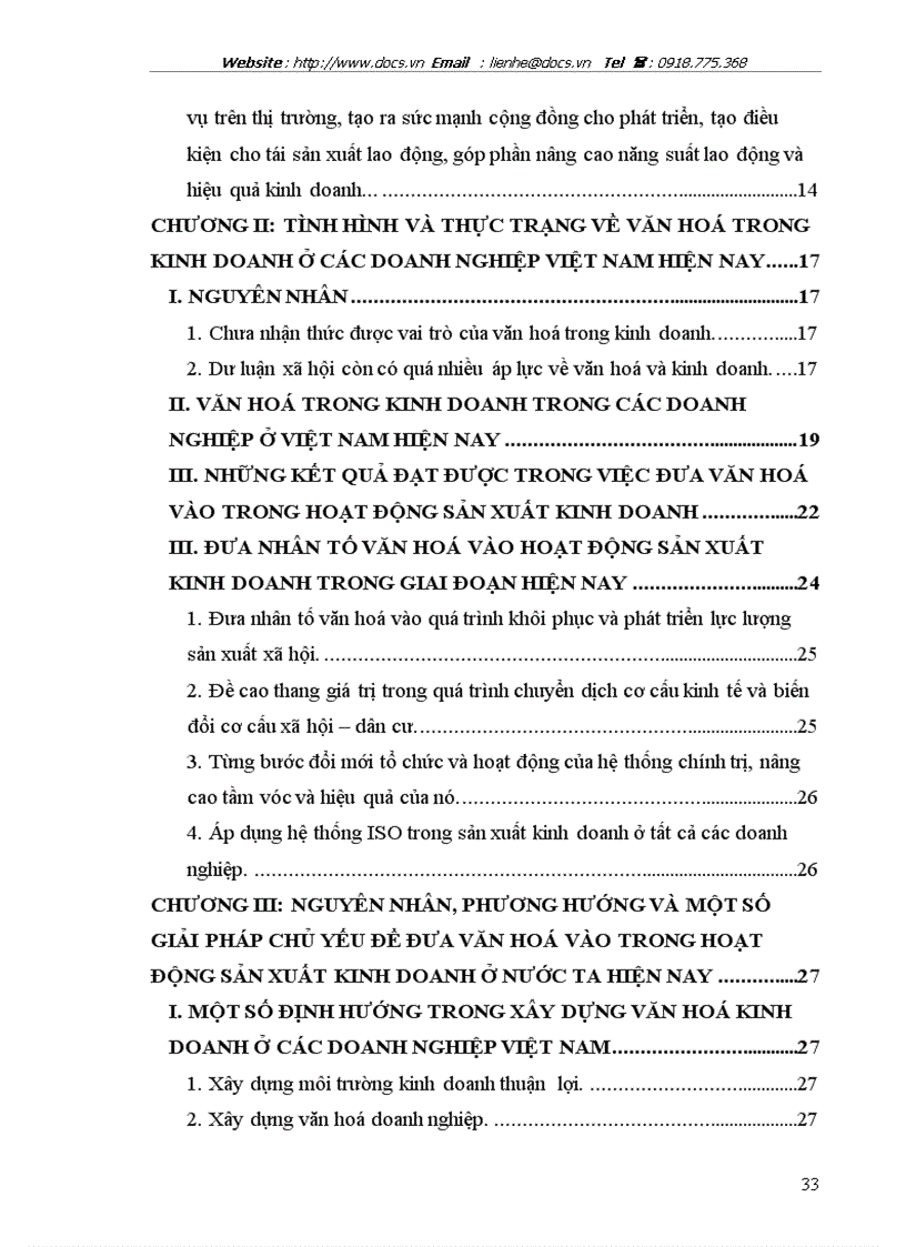 image for page Nguyên nhân phương hướng và một số giải pháp chủ yếu để đưa văn hoá vào trong hoạt động sản xuất kinh doanh ở nước ta hiện nay