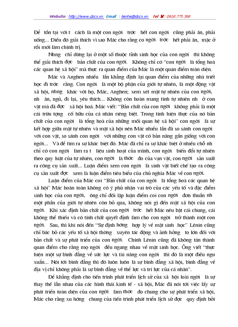 image for page Quan điểm của chủ nghĩa Mác về con người