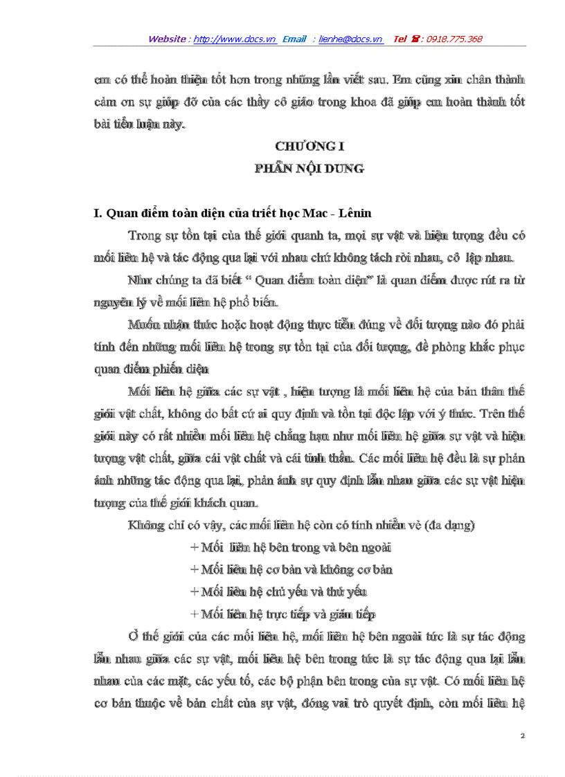 image for page Vận dụng quan điểm toàn diện của triết học Mác Lênin để giải thích nguyên nhân vấn đề thất nghiệp của sinh viên sau khi ra trường