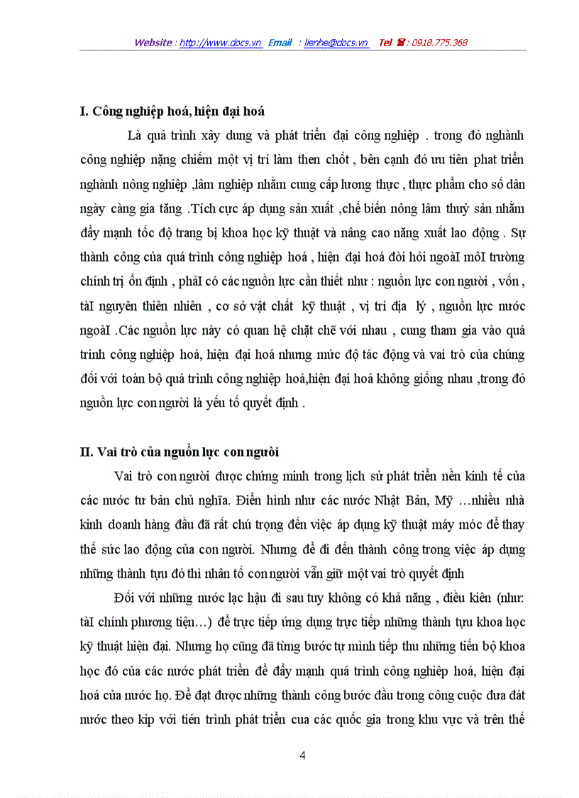 image for page Vai trò của con người trong quá trình công nghiệp hoá hiện đại hoá đất nước