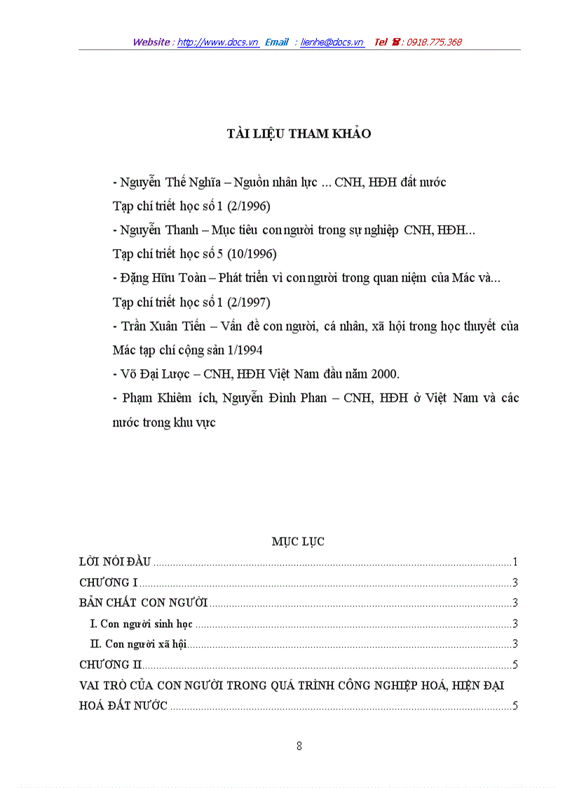 image for page Vai trò của con người trong quá trình công nghiệp hoá hiện đại hoá đất nước