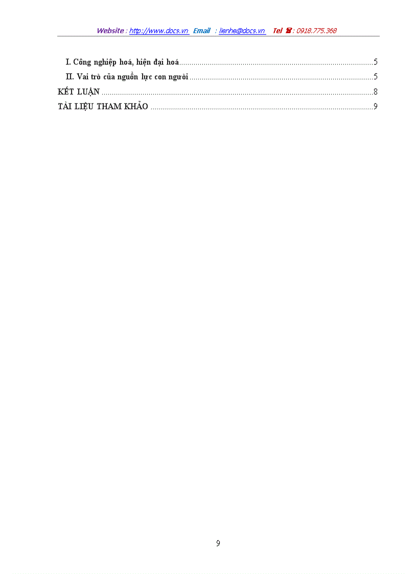 image for page Vai trò của con người trong quá trình công nghiệp hoá hiện đại hoá đất nước
