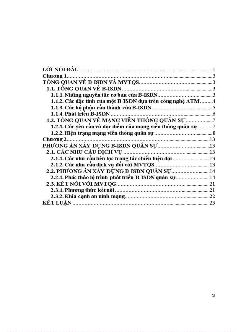 image for page Phương án xây dựng b isdn quân sự