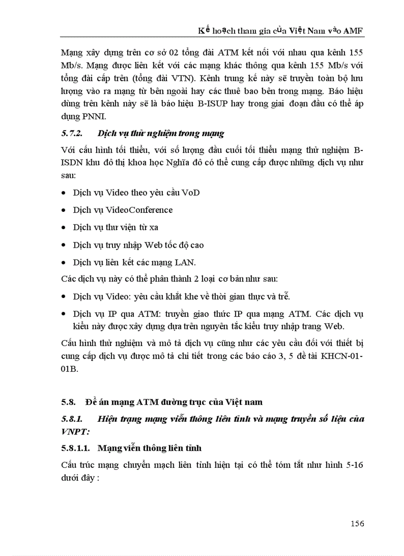 image for page Nghiên cứu tiếp thu công nghệ tiên tiến để thiết lập và tổ chức khai thác thử mạng thông tin liên kết số đa dịch vụ băng rộng b isdn