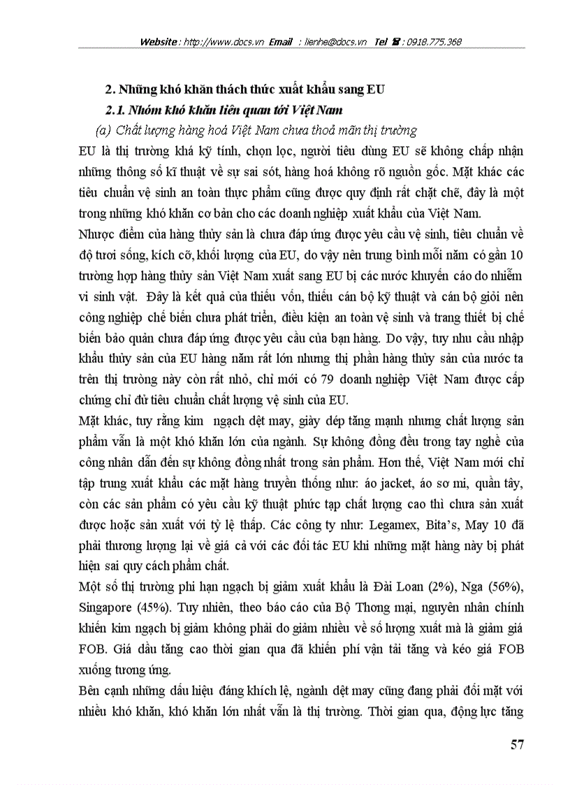 image for page Một số giải pháp nhằm đẩy mạnh xuất khẩu hàng hoá việt nam sang thị trường liên minh châu âu giai đoạn 2001 2010