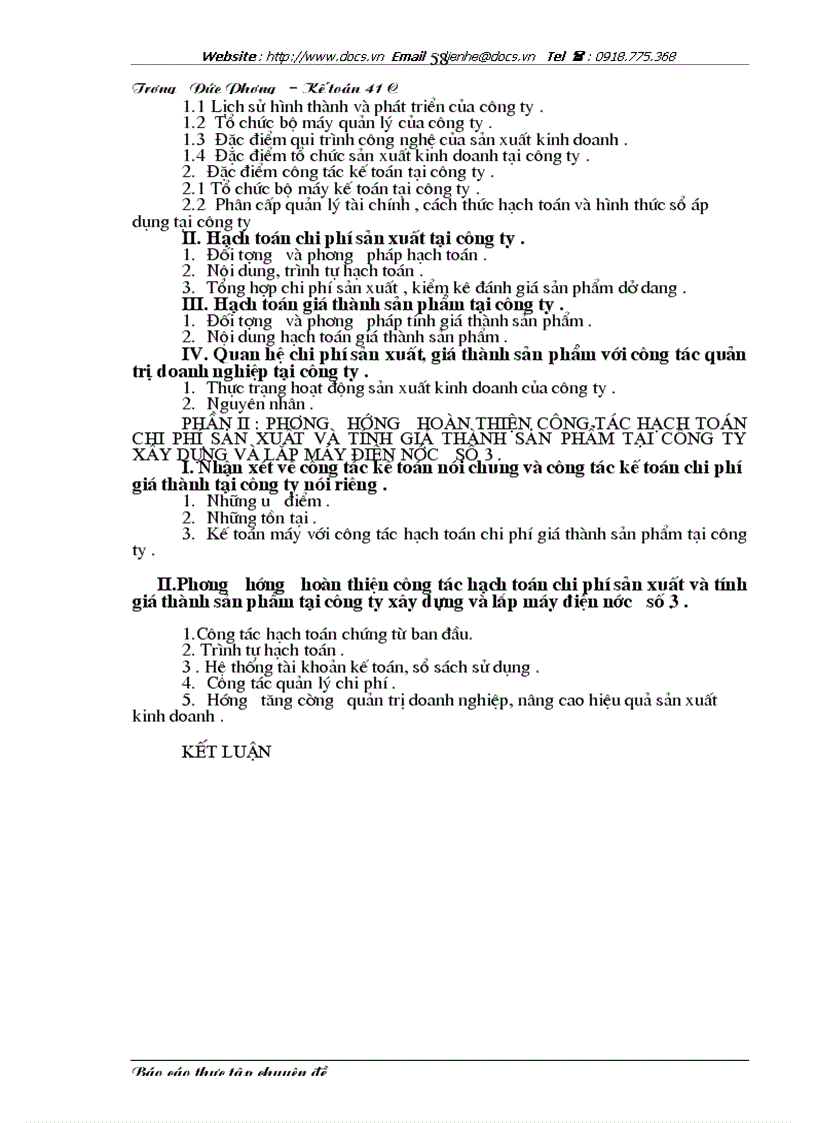 image for page Phương hướng hoàn thiện công tác hạch toán chi phí sản xuất và tính giá thành sản phẩm tại công ty xây dựng và lắp máy điện nước số 3