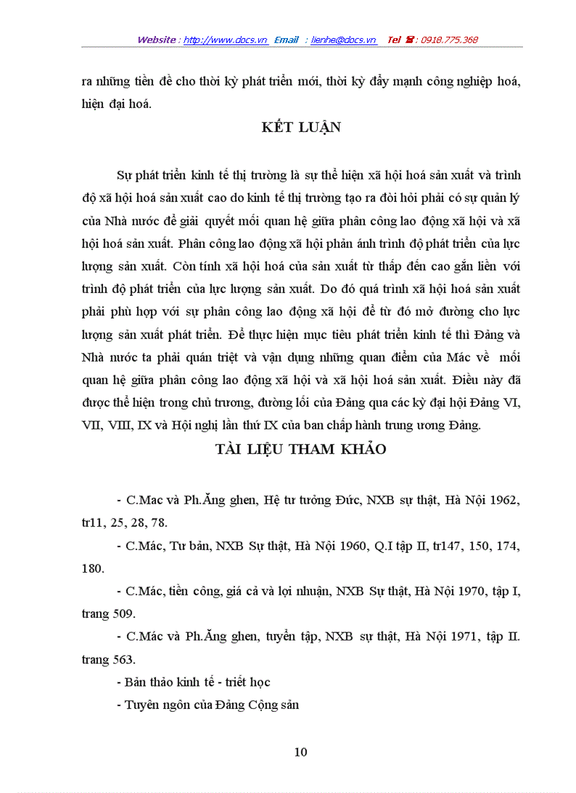 image for page Tìm hiểu mối quan hệ giữa phân công lao động xã hội và xã hội hoá sản xuất qua một số tác phẩm thời kỳ đầu của Mac