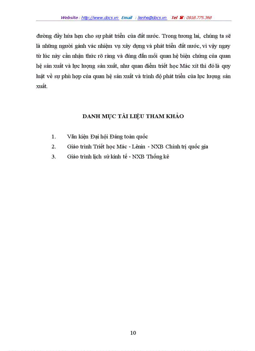 image for page Vận dụng quan điểm triết học Mác xit về qui luật quan hệ sản xuất phải phù hợp với trình độ lực lượng sản xuất để phát triển những thành tựu hạn chế