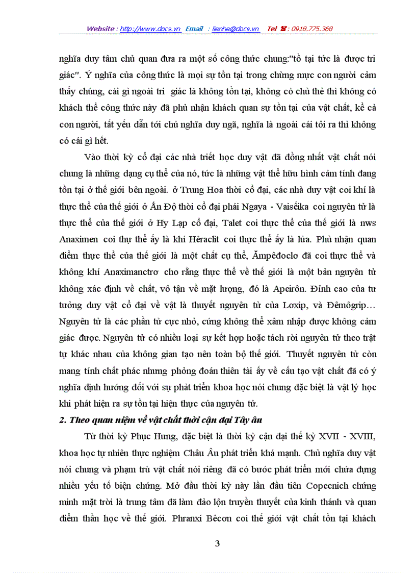 image for page Quan điểm của Mác Ănghen về vật chất