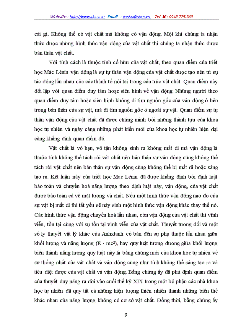 image for page Quan điểm của Mác Ănghen về vật chất