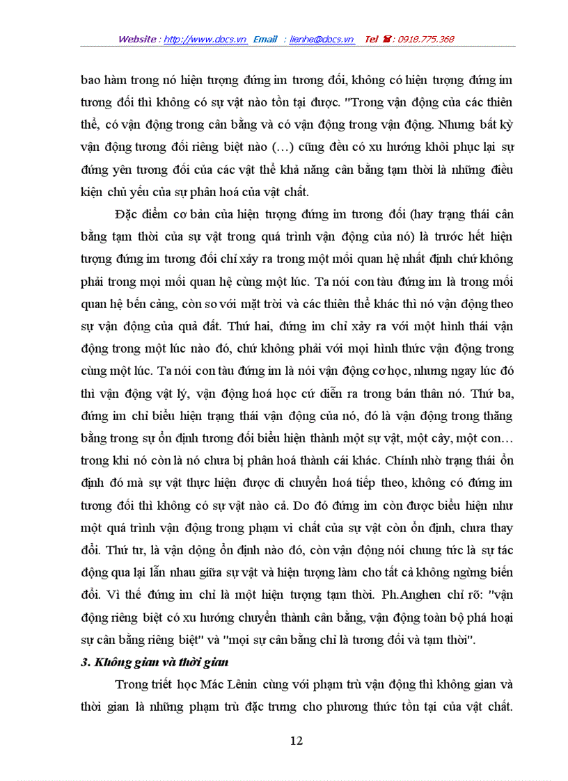 image for page Quan điểm của Mác Ănghen về vật chất