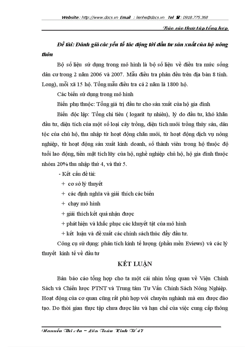 image for page Đánh giá các yếu tố tác động tới đầu tư sản xuất của hộ nông thôn