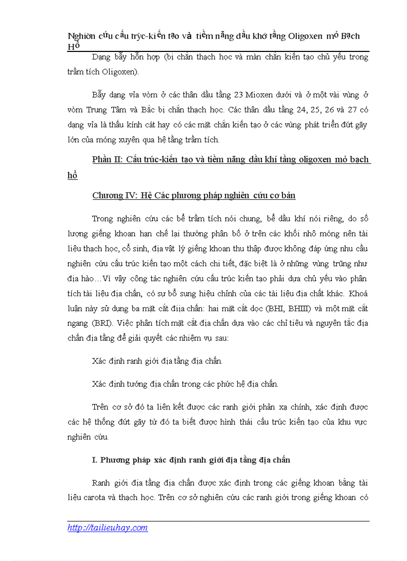 image for page Nghiên cứu cấu trúc kiến tạo và tiềm năng dầu khớ tầng Oligoxen mỏ Bạch Hổ