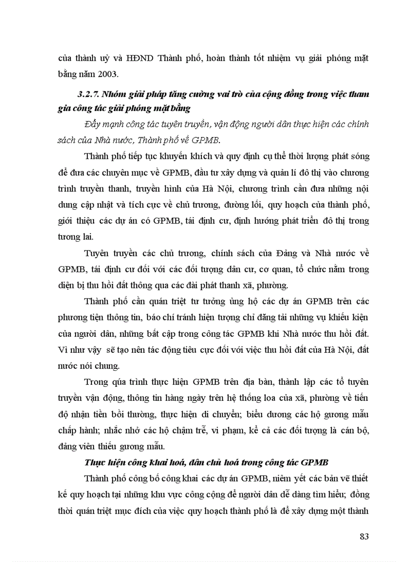 image for page Một số giải pháp chủ yếu nhằm đẩy nhanh công tác giải phóng mặt bằng trong thực hiện các dự án đầu tư trên địa bàn Thành phố Hà Nội
